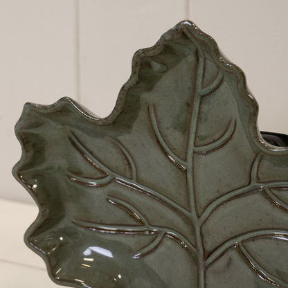 Dark Green Leaf shape plate