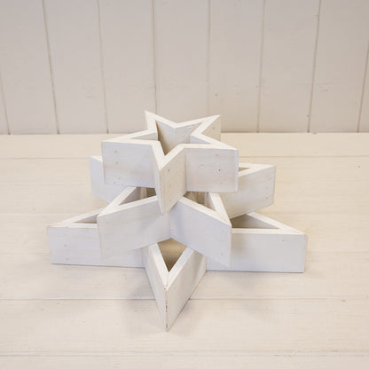 Set of Three Wooden Stars