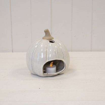 Stone glazed ceramic Pumpkin Tealight