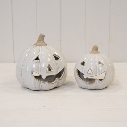 Stone glazed ceramic Pumpkin Tealight