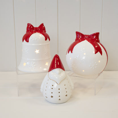 Medium LED Santa Ornament