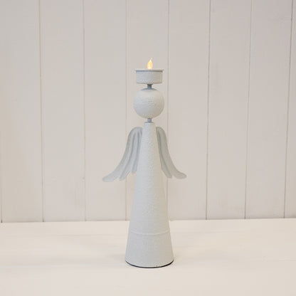 Off White Angel Tealight Holder