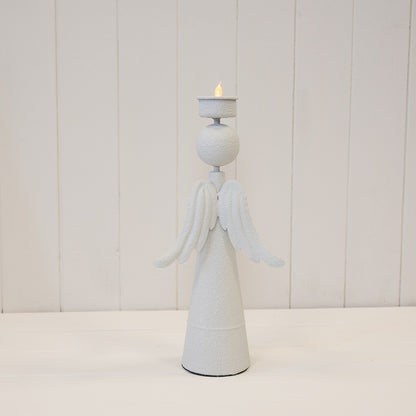 Off White Angel Tealight Holder