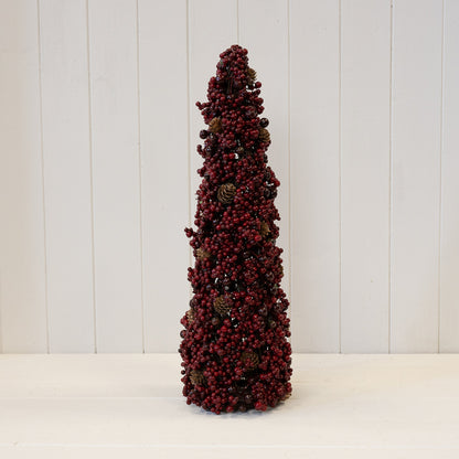 Luxury Tree Burgundy Berry with Mini Pinecone
