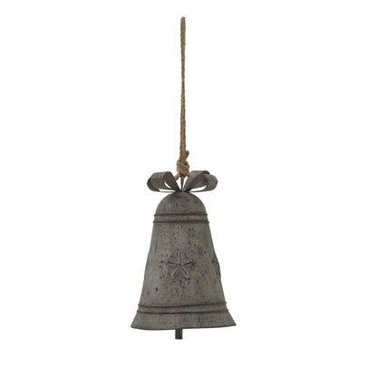 Rustic Metal Hanging Bell With BowSmall.