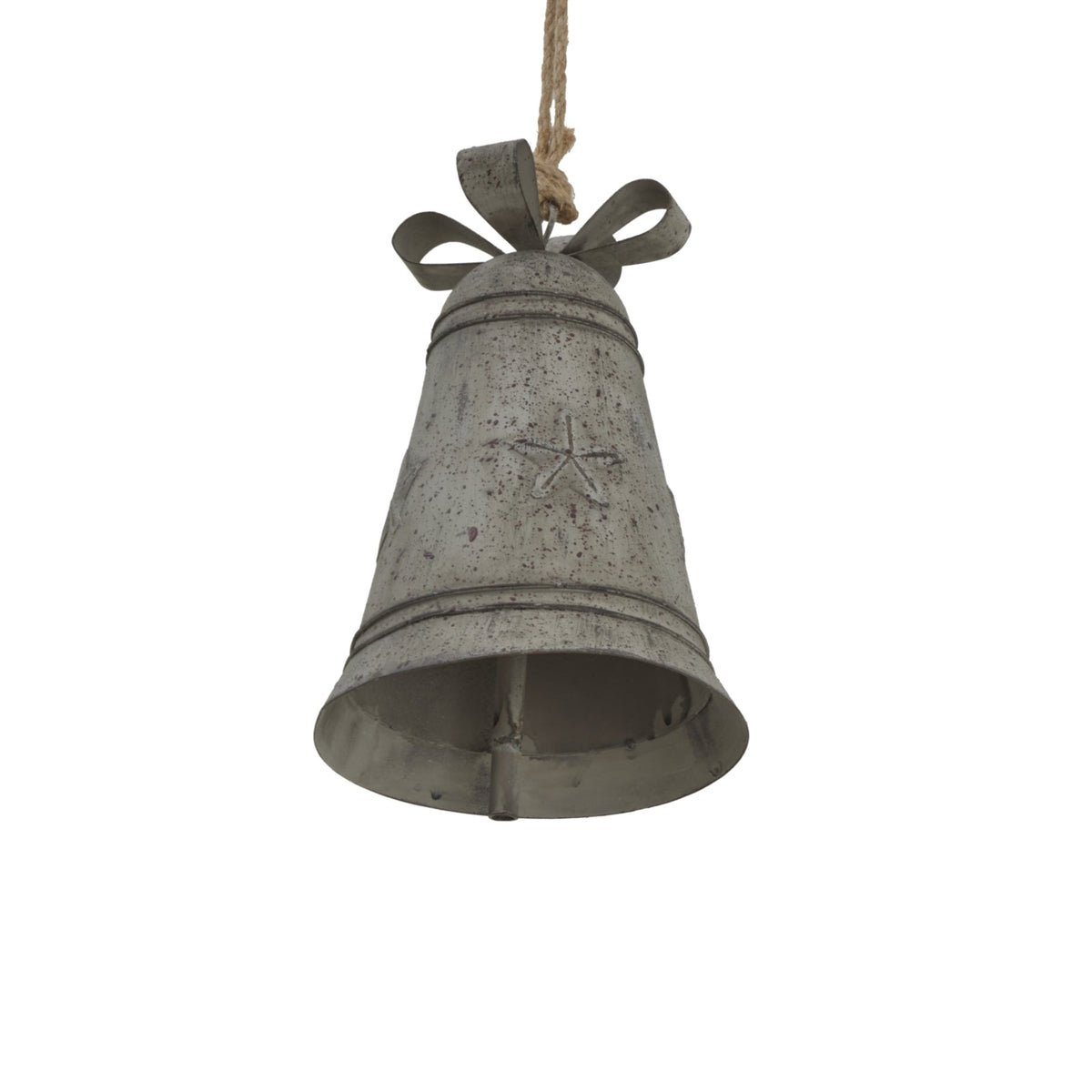 Rustic Metal Hanging Bell With BowSmall.