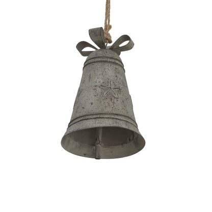 Rustic Metal Hanging Bell With BowSmall.