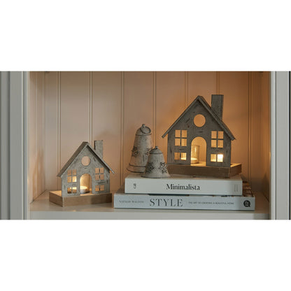 Rustic Metal Hanging Bell With SnowflakeSmall.