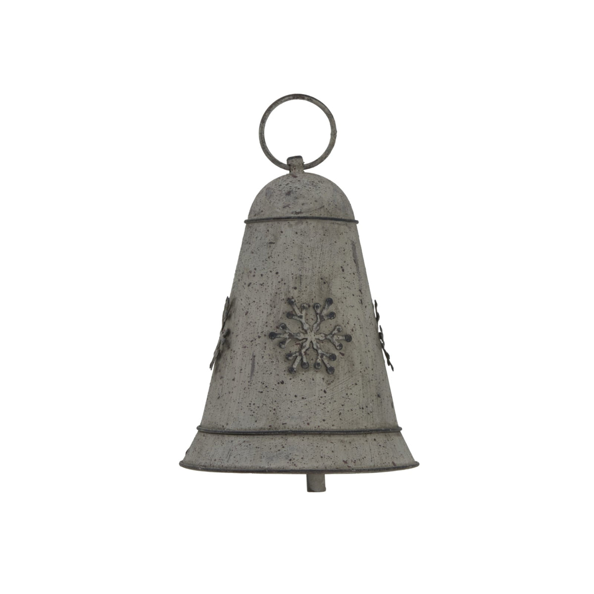 Rustic Metal Hanging Bell With SnowflakeSmall.
