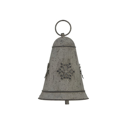 Rustic Metal Hanging Bell With SnowflakeSmall.