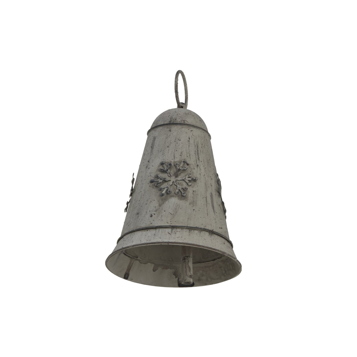 Rustic Metal Hanging Bell With SnowflakeSmall.