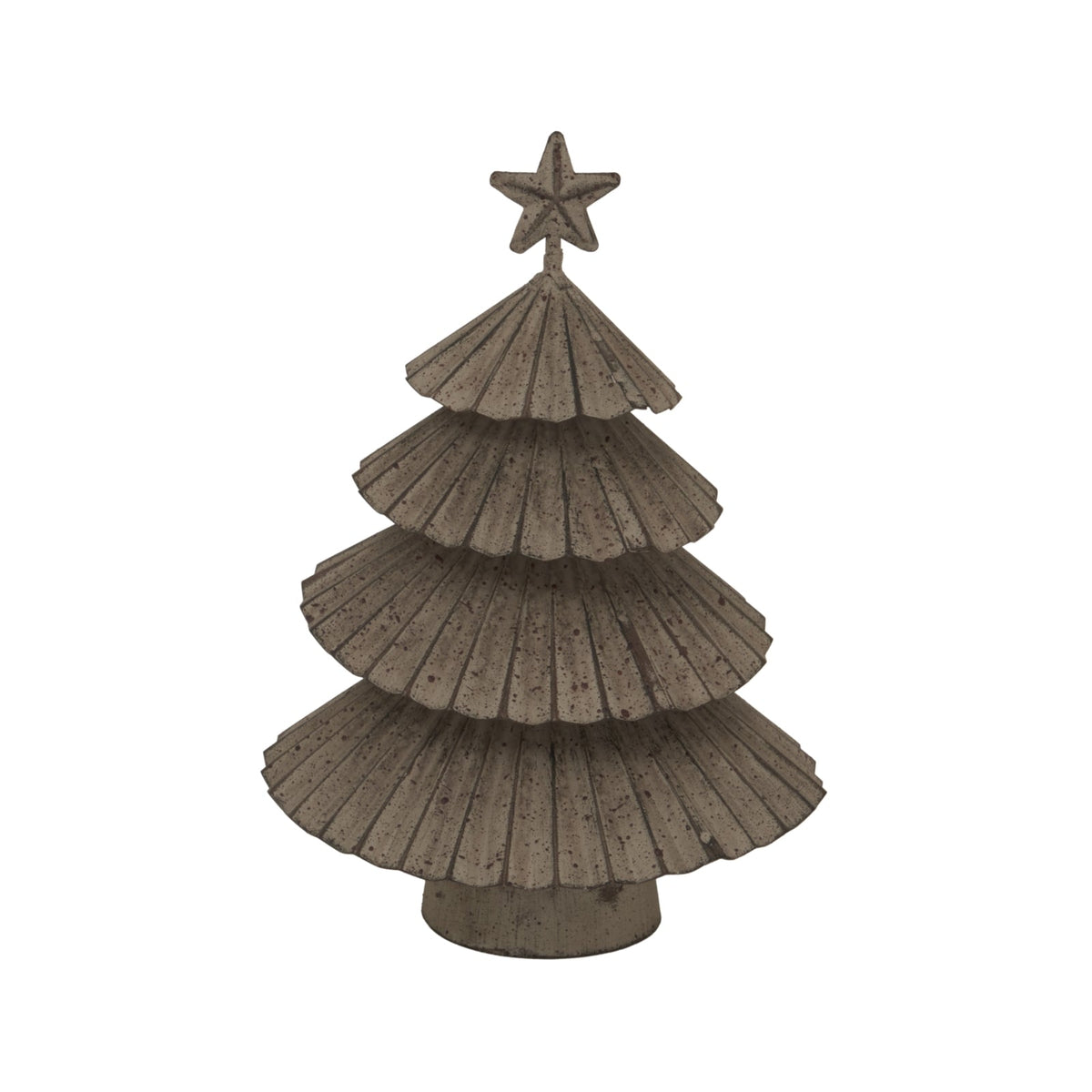 Rustic Metal Layered Tree With StarSmall.