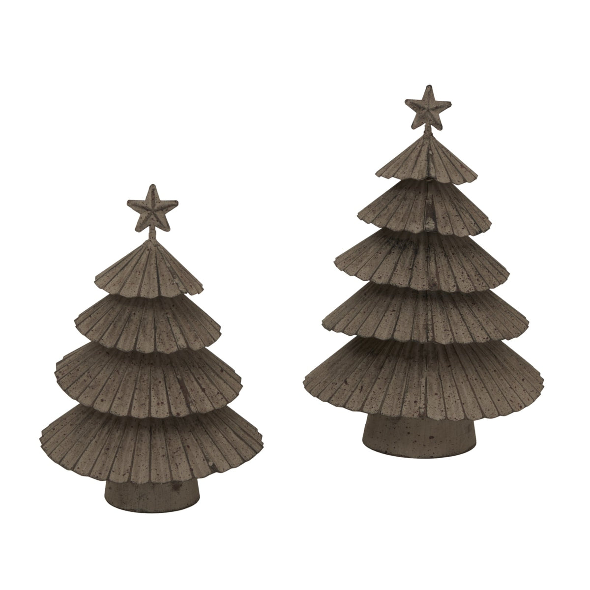 Rustic Metal Layered Tree With StarSmall.