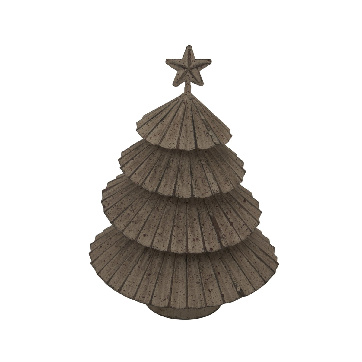 Rustic Metal Layered Tree With StarSmall.