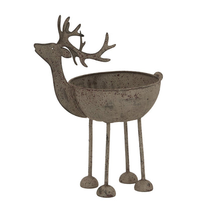 Rustic Metal Reindeer BowlSmall.