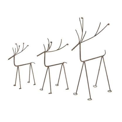 Rustic Metal Reindeer On StandSmall.
