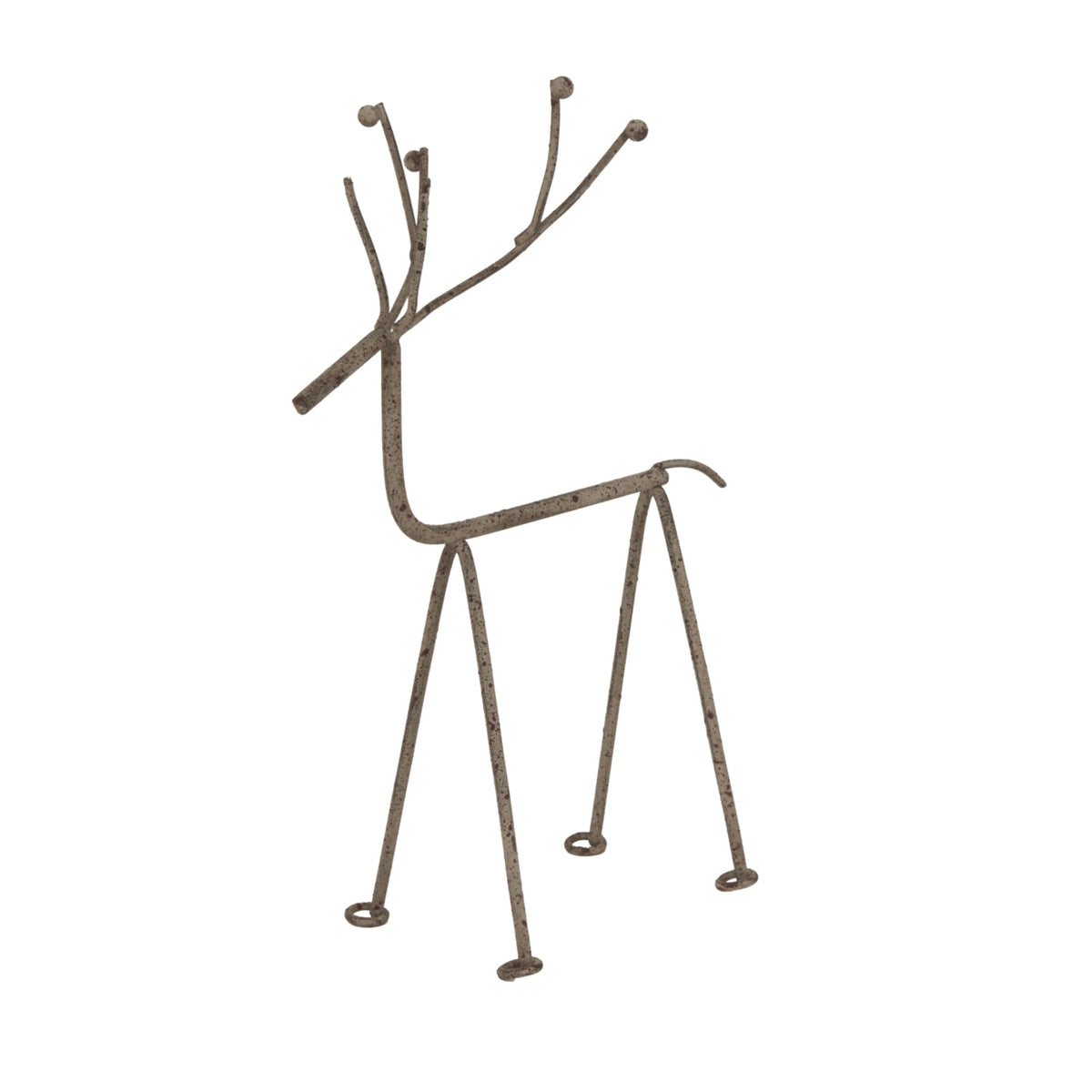 Rustic Metal Reindeer On StandSmall.