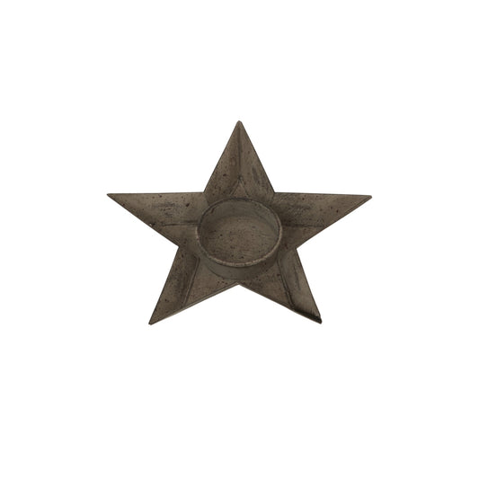 Rustic Metal Star Tealight HolderSmall.