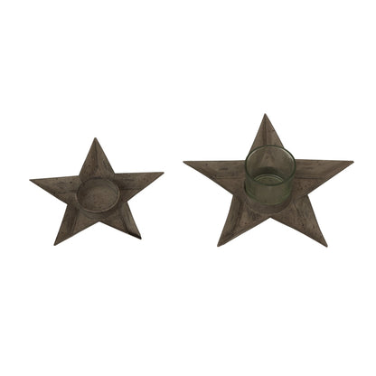 Rustic Metal Star Tealight HolderSmall.